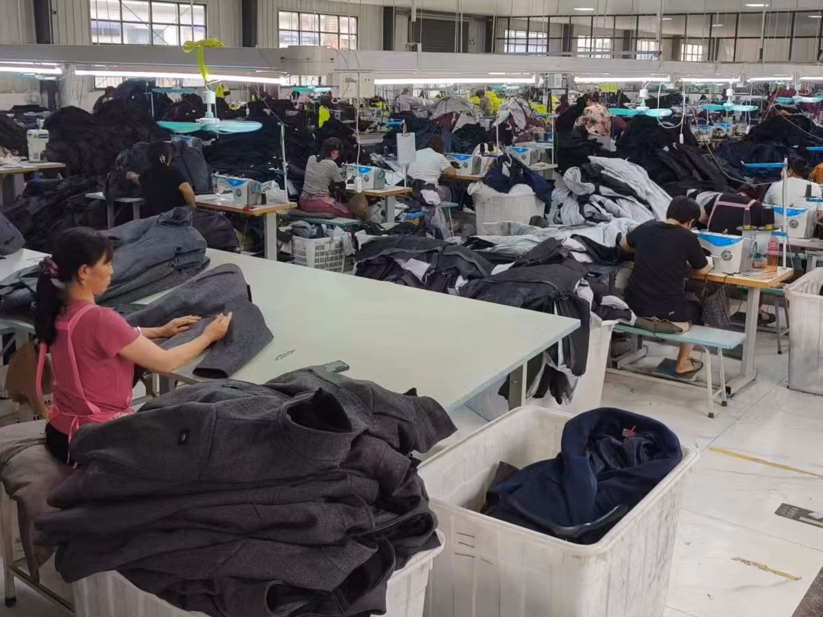 Functional apparel manufacturing floor at Varytex