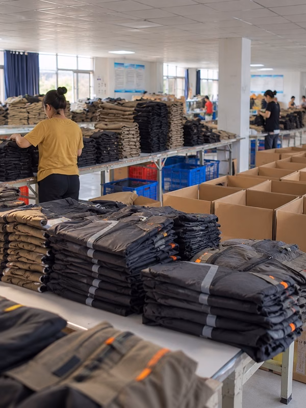Bulk functional apparel prepared for production handover at Varytex