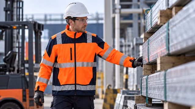 High-visibility workwear jacket for industrial applications