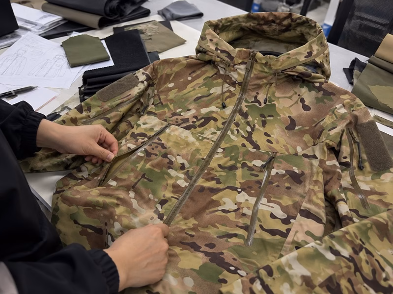 Tactical apparel sample development at Varytex