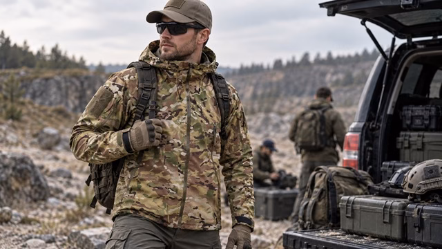 Camouflage tactical jacket for demanding field environments