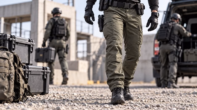 Tactical cargo trousers for professional field operations