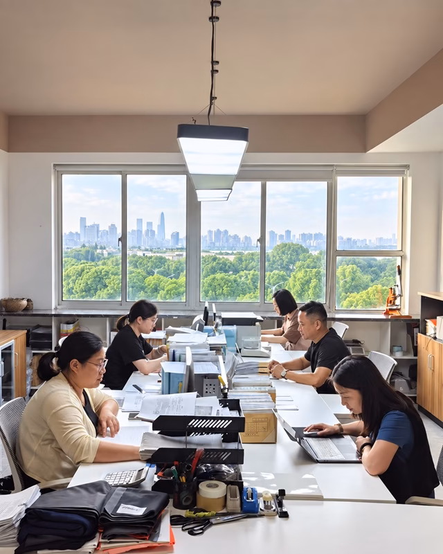 Varytex team working in the company office